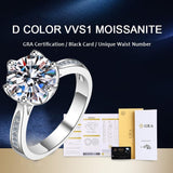 3 Carat Round Brilliant High Quality Moissanite Diamonds Solitaire Rings Wedding Rings - Fine Rings - The Jewellery Supermarket