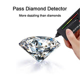 Admirable 0.3CT Princess Cut High Quality Moissanite Diamonds Lab Diamond Simple Unisex Rings Set - The Jewellery Supermarket