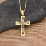 NEW AAA+ Cubic Zirconia Diamonds 4 Colors Choice Cross Blue/Purple/Green/Gold Crystal Necklaces - The Jewellery Supermarket