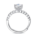 1ct High Quality Moissanite Diamonds Honeycomb Ring - Trendy Wedding Engagement Jewellery - The Jewellery Supermarket