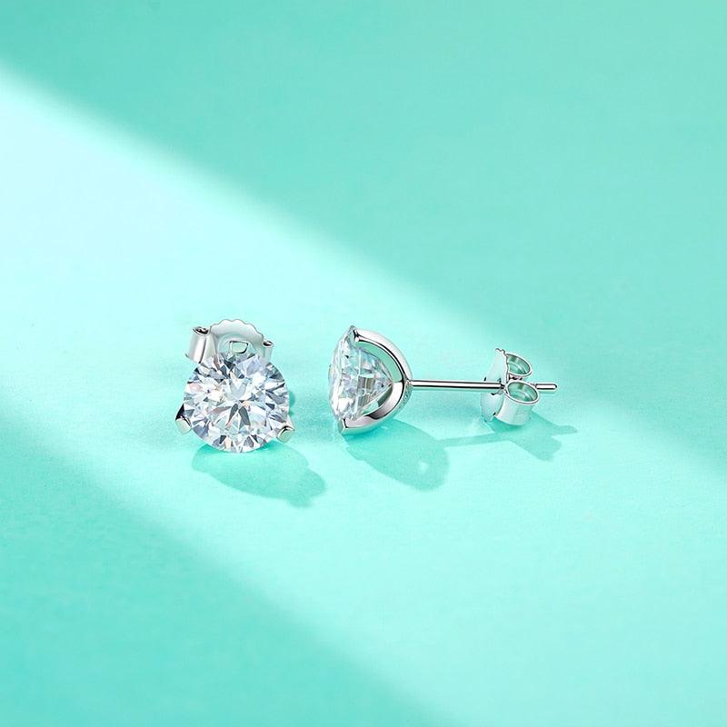 3Carat D Color ♥︎ High Quality Moissanite Diamonds ♥︎ 18KGP Classic  Silver Stud Earrings For Women - Fine Jewellery - The Jewellery Supermarket
