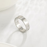 Charming Stainless Steel Couple Rings - Hollow Cross Personality Religious Engagement Wedding Party Jewellery - The Jewellery Supermarket