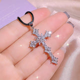 Dazzling Silver Light Luxury 17 Style Selection of AAA+ Cubic Zirconia Diamonds Cross Pendants Necklaces - The Jewellery Supermarket