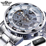 NEW - Top Brand Luxury Transparent Fashion Diamond Royal Design Skeleton Wrist Watch - The Jewellery Supermarket