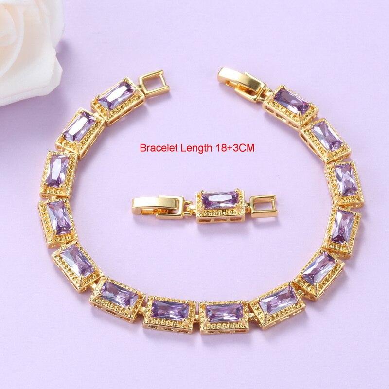 NEW ARRIVAL Gold-Color Romantic Multicolour AAA Crystal Wedding Jewellery Sets - The Jewellery Supermarket