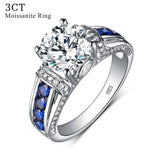 Astounding 2,3 and 5ct Round Cut Real High Quality Moissanite 14KWGP Diamond Ring - Fine Jewellery - The Jewellery Supermarket