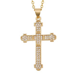 Attractive Christian Cross Shiny Pave AAA Zircon Crytals Necklaces - Religious Jewellery Gifts - The Jewellery Supermarket