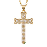 Attractive Christian Cross Shiny Pave AAA Zircon Crytals Necklaces - Religious Jewellery Gifts - The Jewellery Supermarket