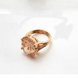 Adorable Luxury Rose Gold Color Champagne AAA+ Cubic Zirconia Diamond Fashion Ring - The Jewellery Supermarket