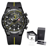 New Watches - Luxury Brand Big Dial Waterproof Quartz Sports Chronograph Watch - The Jewellery Supermarket