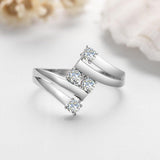 New Design White Gold Plated High Quality Moissanite Diamonds Ring - Wedding Engagement Jewellery  - The Jewellery Supermarket
