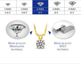 Impressive 6.5mm 1CT High Quality Moissanite Diamonds Necklace For Women - Bridal Fine Jewellery - The Jewellery Supermarket