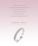 NEW Dazzling AAAA Quality Simulated Diamonds Chain Shape Stackable Fine Ring - The Jewellery Supermarket