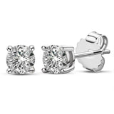 Super Round D Color ♥︎ High Quality Moissanite Diamonds ♥︎ 3.0/4.0/5.0MM Classic Simple Four Claws Earrings - The Jewellery Supermarket
