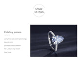 Luxury Fashion Water Drop Shape Sparkling AAAA Quality Simulated Diamonds Fine Ring - The Jewellery Supermarket