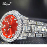 New Simulated Diamond Blue Red Black Luxury Iced Out Watches Bracelets - Ideal Fashion Gift - The Jewellery Supermarket