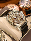 Authentic Brand Carved Skeleton Watches - Hollowed Fashion Mechanical Luxury Fully Automatic men watches
