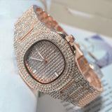 New Hip Hop Iced Out Square Simulated Diamonds Watch - Sparkling Quartz Fashion Classic Watches - The Jewellery Supermarket