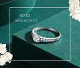 NEW - Classic Simple Round Shape High Quality AAAA Simulated Diamond Fine Ring - The Jewellery Supermarket
