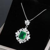 NEW ARRIVAL - Lab Emerald Gemstone Vintage Lab Diamond Wedding Jewelry Sets - The Jewellery Supermarket