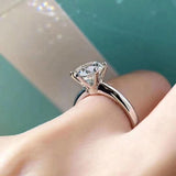 Stunning VVS Round Cut 0.5-5 Carat High Quality Moissanite Diamonds Solitaire Ring - Wedding Jewellery - The Jewellery Supermarket