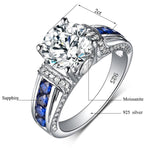 Astounding 2,3 and 5ct Round Cut Real High Quality Moissanite 14KWGP Diamond Ring - Fine Jewellery - The Jewellery Supermarket