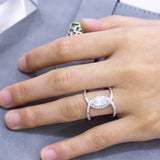 GREAT GIFT IDEAS - Lovely Silver Color AAA+ Cubic Zirconia Diamonds Ring - The Jewellery Supermarket