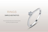 NEW - Simple Sparkling Round AAAA Quality Simulated Diamonds Classic Luxury Fine Ring - The Jewellery Supermarket