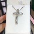 Luxury Cross Pendant AAA+ Cubic Zirconia Diamonds 925 Sterling silver Cross Pendants Necklaces - The Jewellery Supermarket