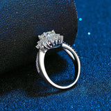 Magnificent Sunflower Double Halo High Quality Moissanite Diamonds Luxury Jewellery Ring - The Jewellery Supermarket
