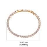 GLAMOROUS AAA+ Cubic Zirconia Simulated Diamonds Gold Color Tennis Bracelets for Women - The Jewellery Supermarket