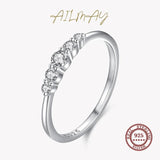 NEW - Exquisite AAAA Quality Simulated Diamonds Stackable Geometric Design Round Fine Ring