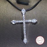 NEW ARRIVAL - Classic Retro 925 Silver Shiny AAA+ Cubic Zirconia Diamonds Cross For Women