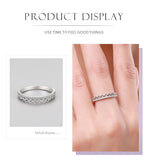 NEW Dazzling AAAA Quality Simulated Diamonds Chain Shape Stackable Fine Ring - The Jewellery Supermarket