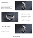 Superb Silver Hearts Clear AAA+ Cubic Zirconia Diamonds Ring - The Jewellery Supermarket