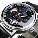 Top Brand Luxury Mechanical Transparent Golden Case Skeleton Watch for Men - The Jewellery Supermarket