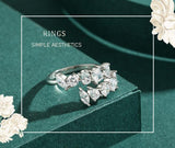 NEW Dazzling Geometric AAAA Quality Simulated Diamonds Adjustable Luxury Ring - The Jewellery Supermarket