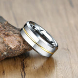 New Arrival Anti Scratch Tungsten Grooved Wedding Ring for Men - Popular Fashion Ring Gift