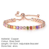 SPLENDID Tennis Bracelets For Women - Sparking AAA+ Zircon Diamonds Rose Gold Color Handmade Jewellery - The Jewellery Supermarket