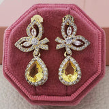 New Trendy Yellow gold colour AAA Cubic Zirconia Jewelry Set - The Jewellery Supermarket