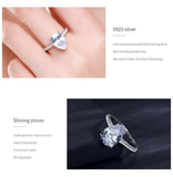 Luxury Fashion Water Drop Shape Sparkling AAAA Quality Simulated Diamonds Fine Ring - The Jewellery Supermarket