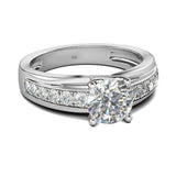 Dazzling 1 Carat High Quality Moissanite Diamonds Rings For Women - Rhodium Plated Luxury Fine Jewellery