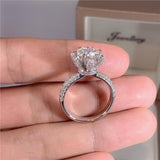 Superb 5 Carat AU750 Plated D Color VVS1 High Quality Moissanite Diamond Rings - Luxury Rings - The Jewellery Supermarket