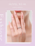 NEW Dazzling AAAA Quality Simulated Diamonds Chain Shape Stackable Fine Ring - The Jewellery Supermarket