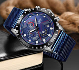 New Blue Top Brand Luxury Waterproof Casual Mesh Belt Fashion Quartz Wristwatches - The Jewellery Supermarket