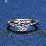 Excellent 1ct 6.5mm Round Cut High Quality Moissanite Diamonds Fine Ring - Luxury Jewellery - The Jewellery Supermarket