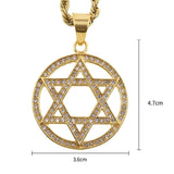 NEW ARRIVAL Jewish Star of David Necklace Long Chain Womens Religious Necklace - The Jewellery Supermarket