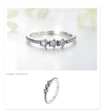 NEW ARRIVAL - Silver Vintage Charm Stars Clear AAA+ Cz Diamonds Stackable Ring - The Jewellery Supermarket