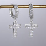 Dazzling Arrow Christian Cross-shape Drop Earrings for Women/Men - AAA Zirconia Crystals Fashion Earrings - The Jewellery Supermarket