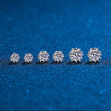 Platinum Plated VVS Clarity Snowflake ♥︎ High Quality Moissanite Diamonds ♥︎ Earrings For Women - Fine Jewellery - The Jewellery Supermarket